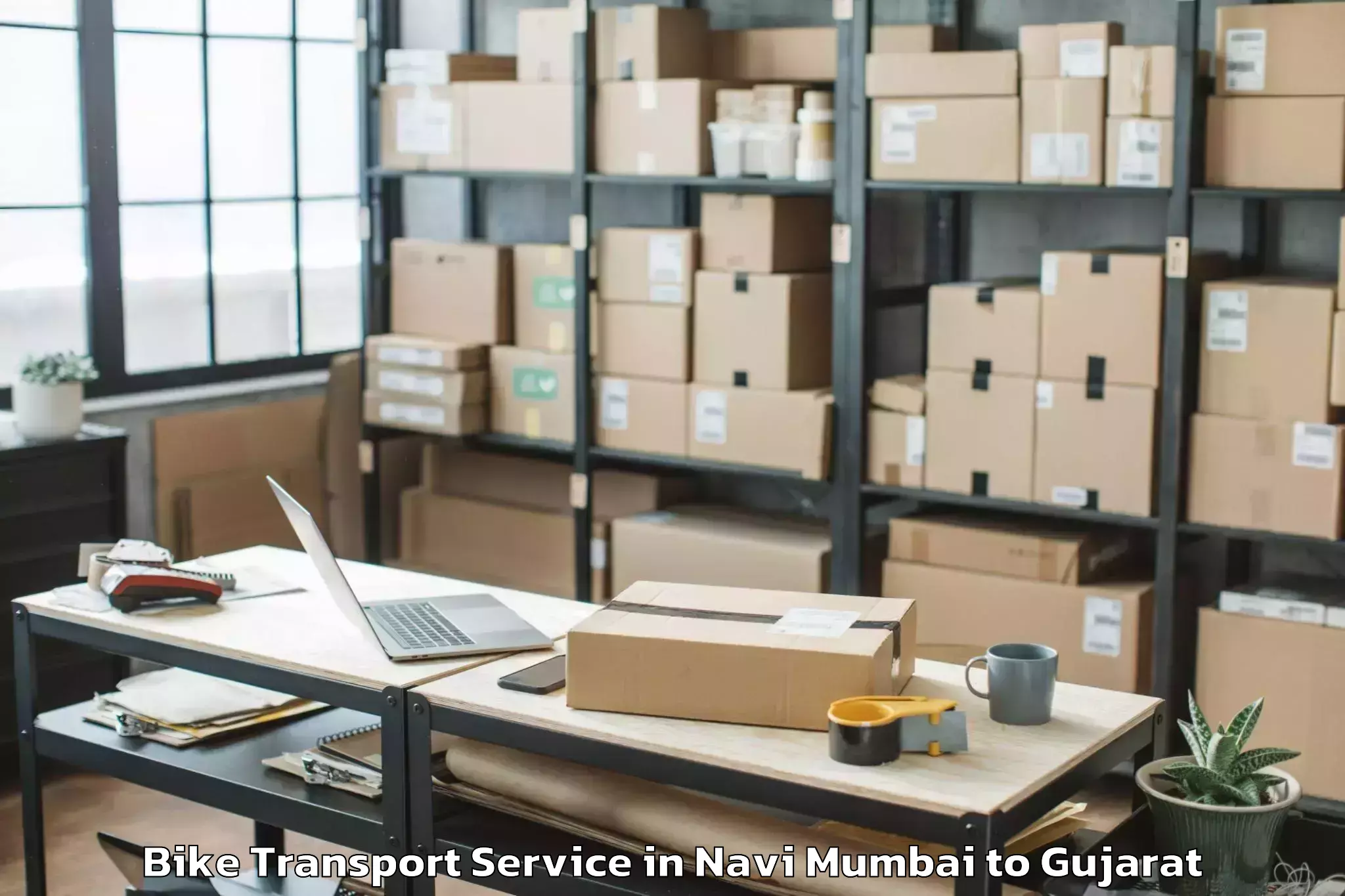 Quality Navi Mumbai to Amod Bike Transport